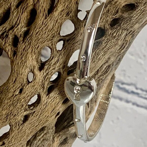 Avon You Hold the Key Silver Tone Cuff Bracelet - Picture 4 of 6